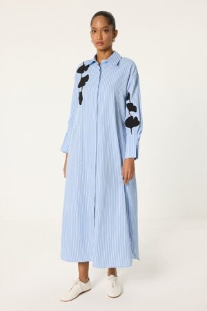 EMBROIDERY DETAILED SHIRT DRESS
