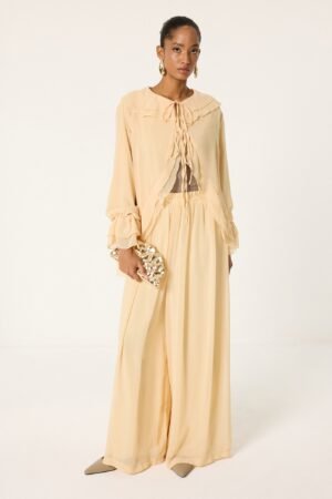 FRONT-TIE 2-PIECE CHIFFON SET
