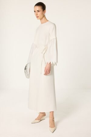 EMBROIDERIED CUPRA DRESS